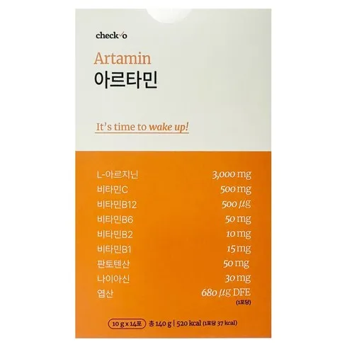 필수 구매 체크오 아르타민 2박스 레몬맛 총 4주분 마시는 아르기닌비타민 후기